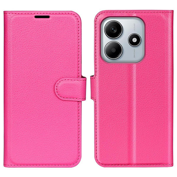 Klassisk Xiaomi Redmi Note 14 5G flip etui - Rose Pink