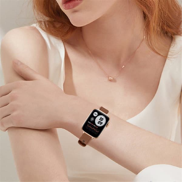 Apple Watch Series 8 (41mm) urrem i ægte okselæder - Brun Brown