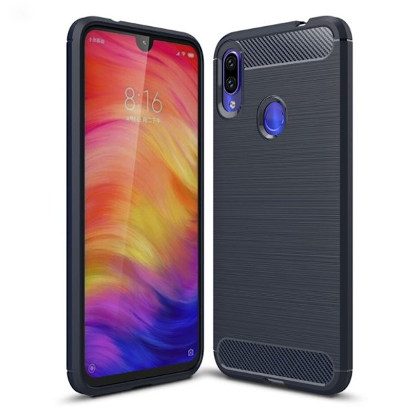 Carbon Flex Xiaomi Redmi Note 7 cover - Mørkeblå Blue