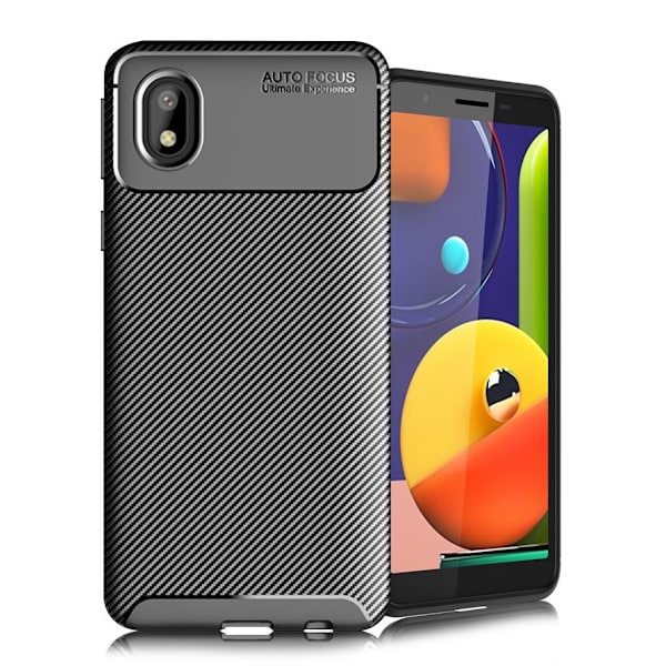 Carbon Shield Samsung Galaxy A01 Core Etui - Svart Black