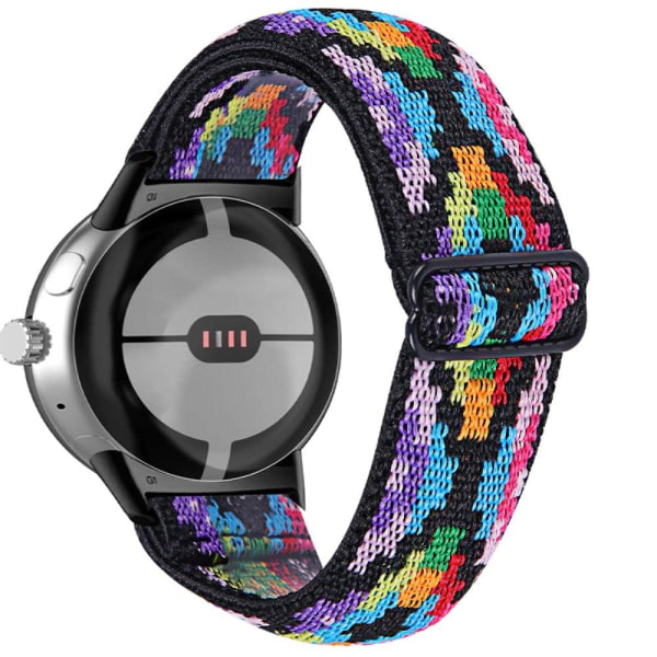 Google Pixel Watch elastisk urrem i flettet stil - Flerfarvet Multicolor