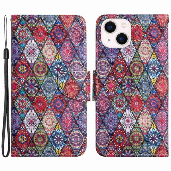 Wonderland iPhone 14 Plus Flippetui - Kaleidoscope Multicolor