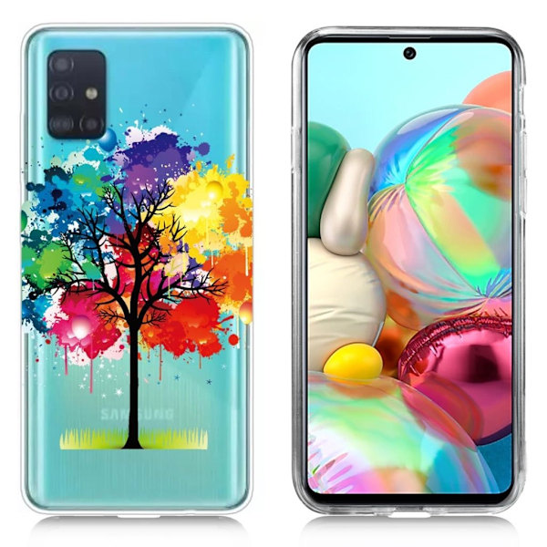 Deco Samsung Galaxy A71 kotelot - Värillinen Puu Multicolor