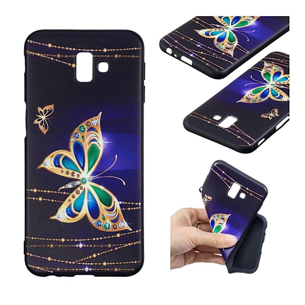 Butterfly läder Samsung Galaxy J6 Plus (2018) fodral - Flerfärgad multifärg