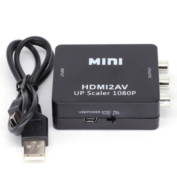 HDMI-AV-minimuunnin HD-sovitinkaapeli Black