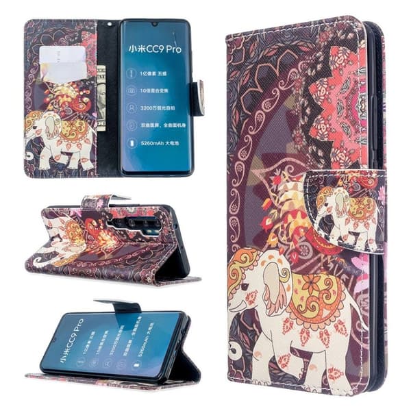 Wonderland Xiaomi Mi CC9 Pro / Mi Note 10 / Mi Note 10 Pro etui – Mandala og Elefant Multicolor