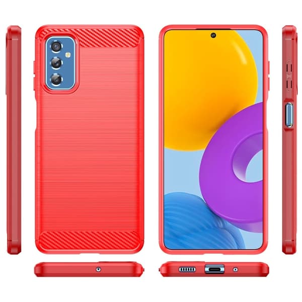 Carbon Flex Etui Samsung Galaxy M52 5G - Rød Red