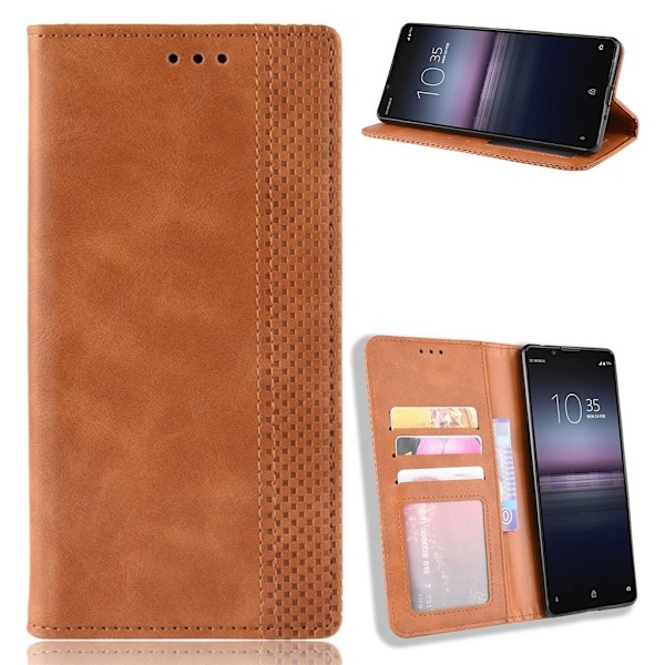 Bofink Vintage läder Sony Xperia 5 II fodral - Brun Brun