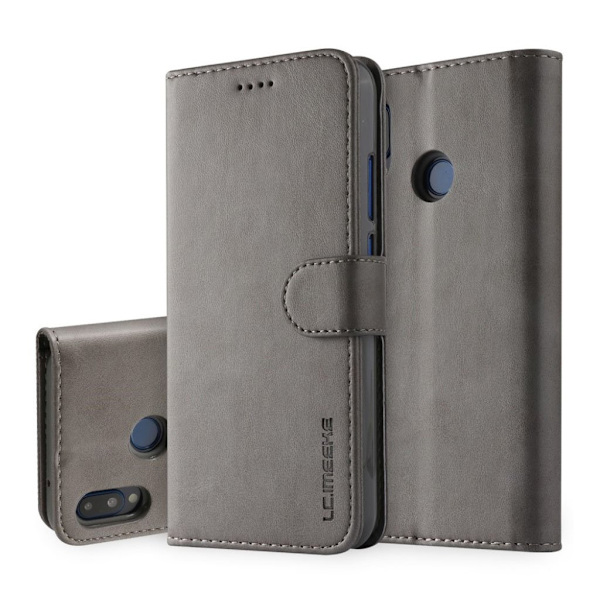 LC.Imeeke läder Huawei P20 Lite fodral - Silver/Grå Silvergrå