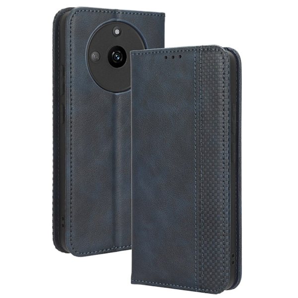 Bofink Vintage Realme 11 Læder Etui - Blå Blue