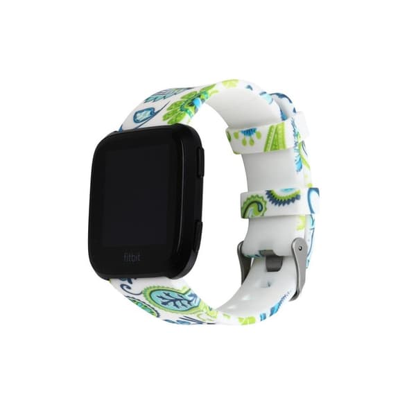 Fitbit Versa erstatnings urrem i silikone med blomster mønster - Style F Multicolor