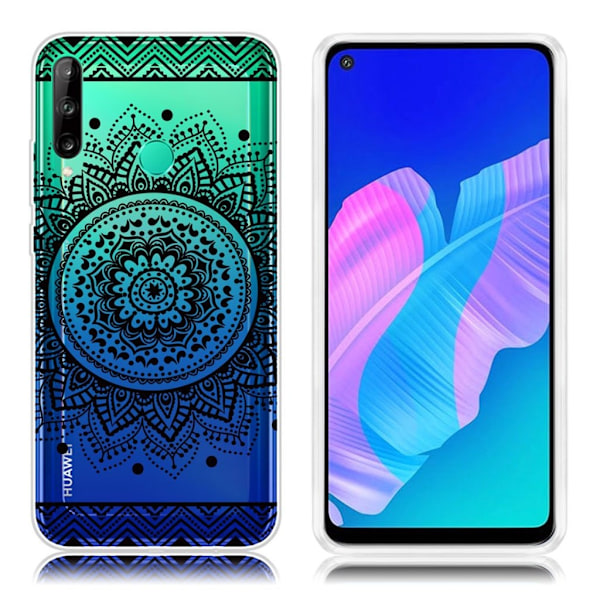 Deco Huawei P40 Lite E skal - Mandala Blomma Svart