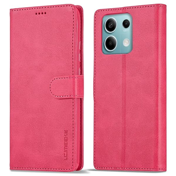 LC.IMEEKE Xiaomi Redmi Note 13 5G  flip case - Ruusu Pink