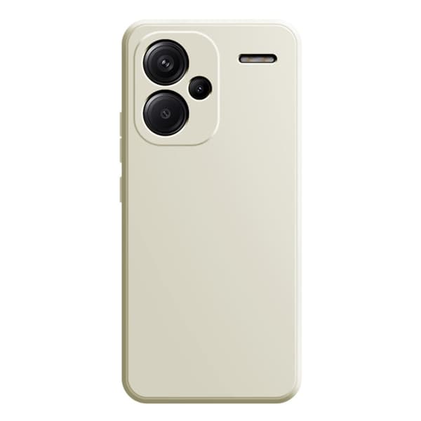 Mikrofiberfôret deksel i mykt gummi for Xiaomi Redmi Note 13 Pro Plus - Antikkhvit White