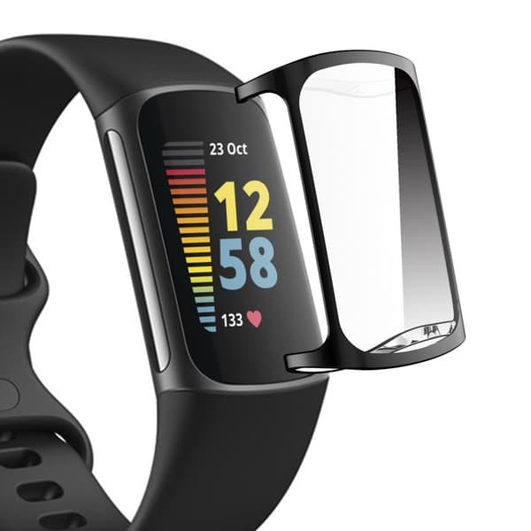 ENKAY Fitbit Charge 5 TPU-suojus - Musta Transparent