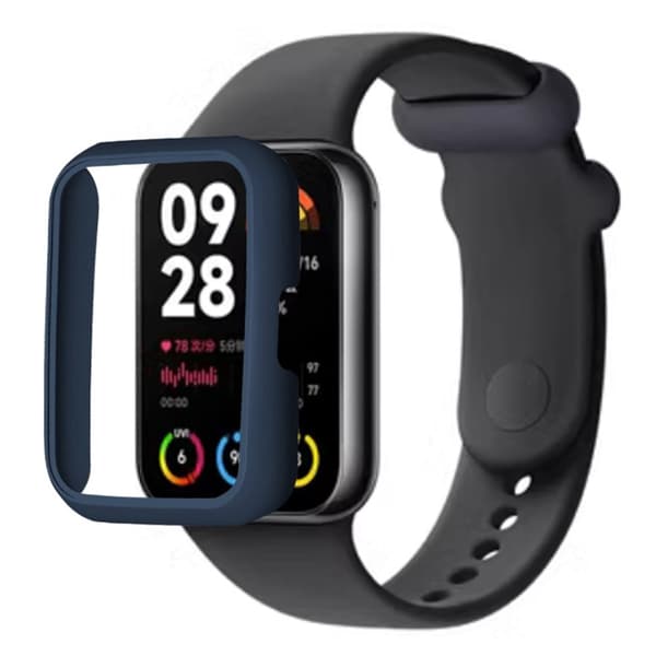 Xiaomi Smart Band 8 Pro Klockfodral Hårt stötsäkert ramhålat skydd - Midnattsgrön Grön