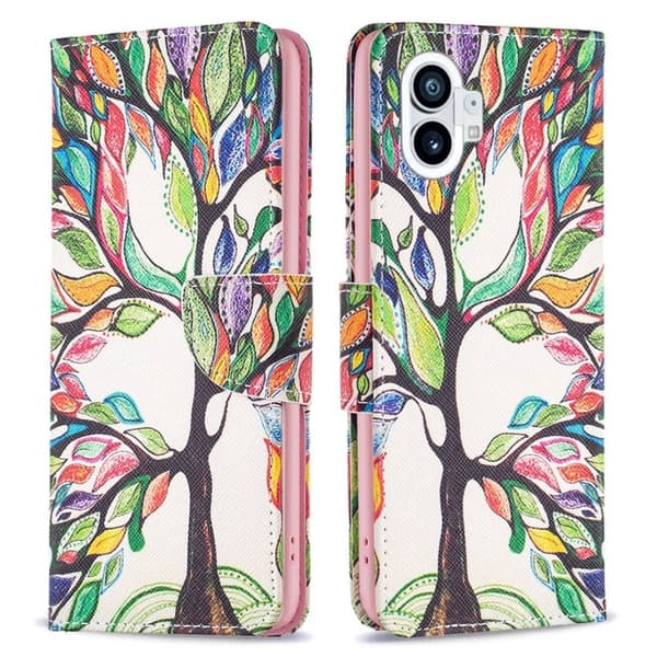 Wonderland Nothing Phone (1) Flip Etui - Life Træ Multicolor