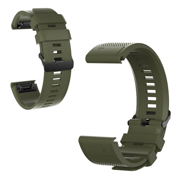 Garmin Fenix 6X / 6X Pro / Fenix 5X / Fenix 5X Plus silikone Urrem - Mørkegrøn Green