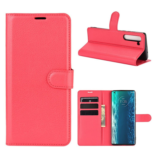 Classic Motorola Edge flip kuoret - Punainen Red