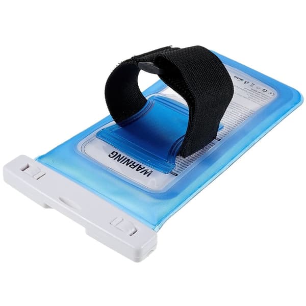 Universal waterproof bag with lanyard for 6-inch smartphone - Blue Blue