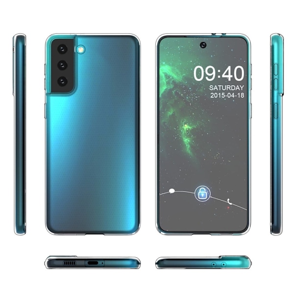 Erittäin ohut läpinäkyvä kotelo Samsung Galaxy S21 Plus 5G:lle Transparent