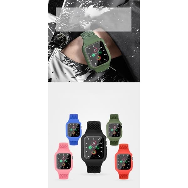Apple Watch Series 6 / 5 44 mm nylonflettet klokkerem - Blå / Blå Blue