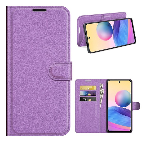 Classic Xiaomi Redmi Note 10 5G Läppäkotelo - Violetti Purple
