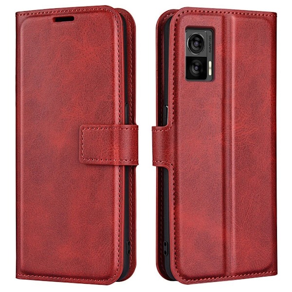 Læderetui med Pung til Motorola Edge 30 Neo - Rød Red