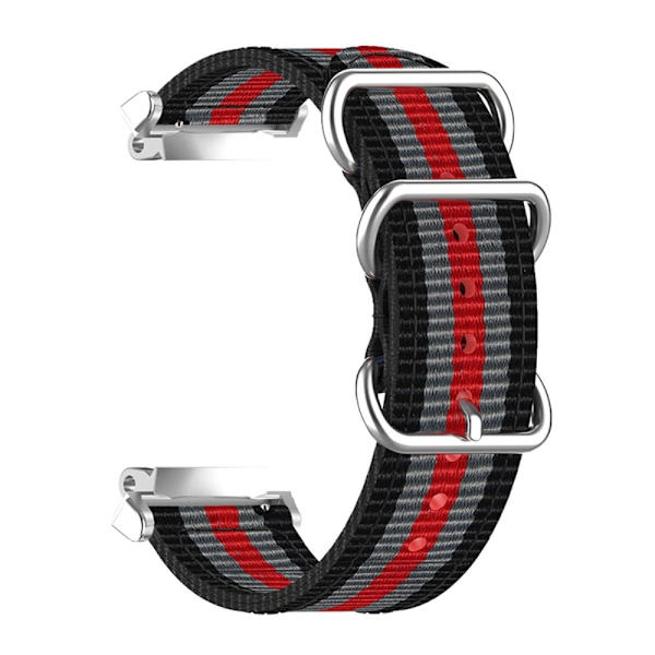 Amazfit T-Rex 2 nylonkellon hihna - Musta / Punainen / Harmaa Red