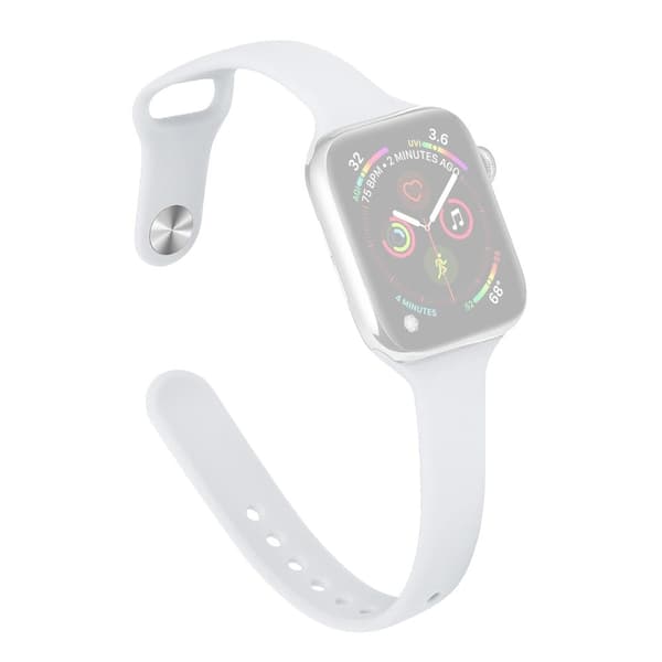 Apple Watch 41mm / 40mm / 38mm slank silikoneurrem - Hvid White