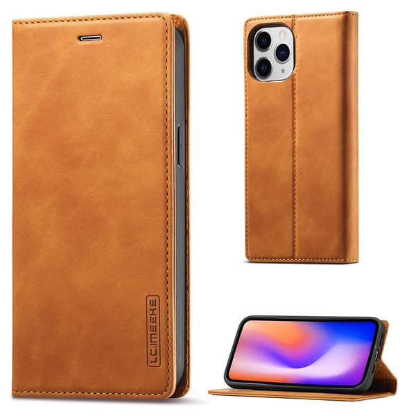 LC.Imeeke iPhone 13 Pro Max Läppäkotelo - Ruskea Brown