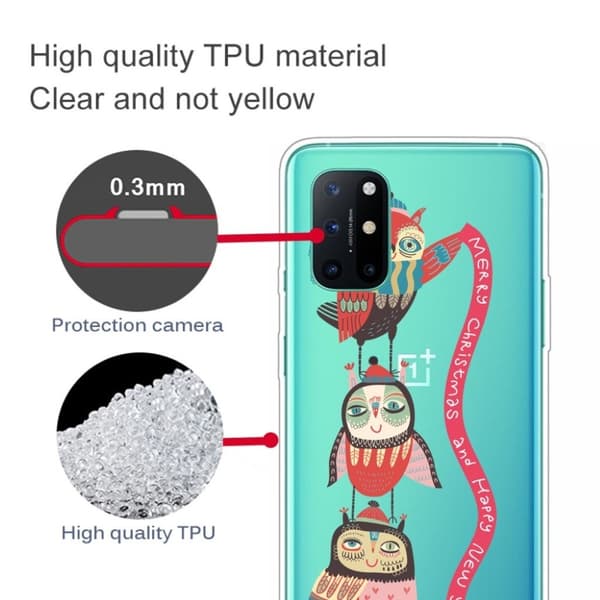 Christmas OnePlus 8T etui - Birds Celebrating jul Multicolor