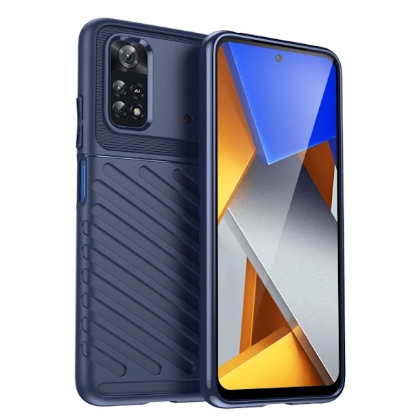 Thunder Xiaomi Poco M4 Pro skal - Blå Blå