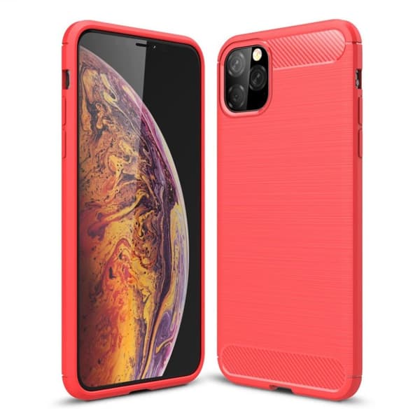 Carbon Flex iPhone 11 Pro Max deksel - Rød Red