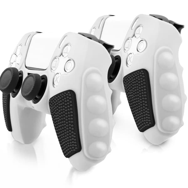 Silikonfodral för PS5-kontroller Färgmatchande skyddsfodral (utan lock för joystick) - Vit Vit