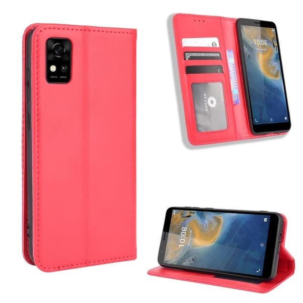 Bofink Vintage ZTE Blade A31 Læder Etui - Rød Red