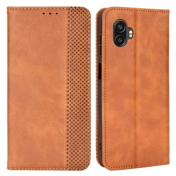 Bofink Vintage läder Samsung Galaxy Xcover 6 Pro fodral - Brun Brun