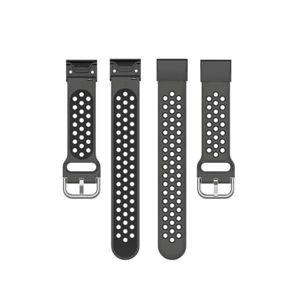 Bifarvet urrem til Garmin Fenix-ur - Sort Black