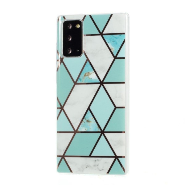Marble design Samsung Galaxy Note 20 cover - Grøn / Hvid Green