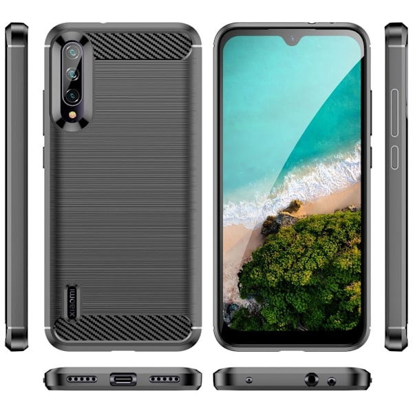 Carbon Flex Etui Xiaomi Mi A3 / Mi Cc9e - Sort Black
