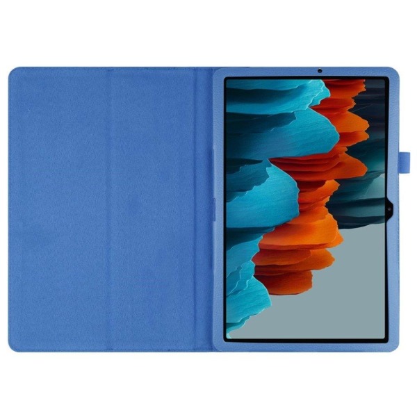 Samsung Galaxy Tab S7 litchi nahkakotelo - Vauvasininen Blue