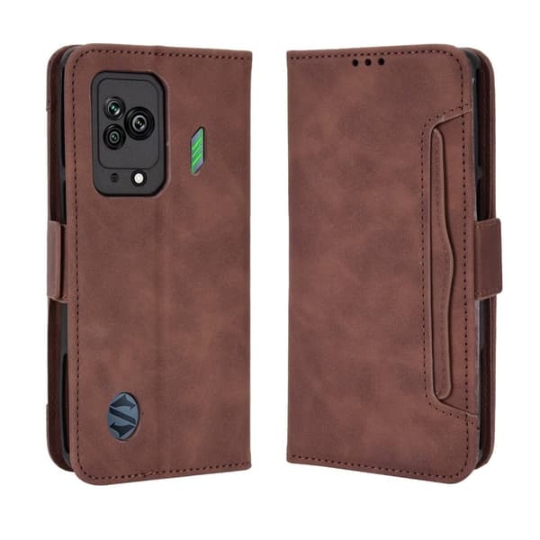 Modernt Xiaomi Black Shark 5 fodral med plånbok - Brun Brun