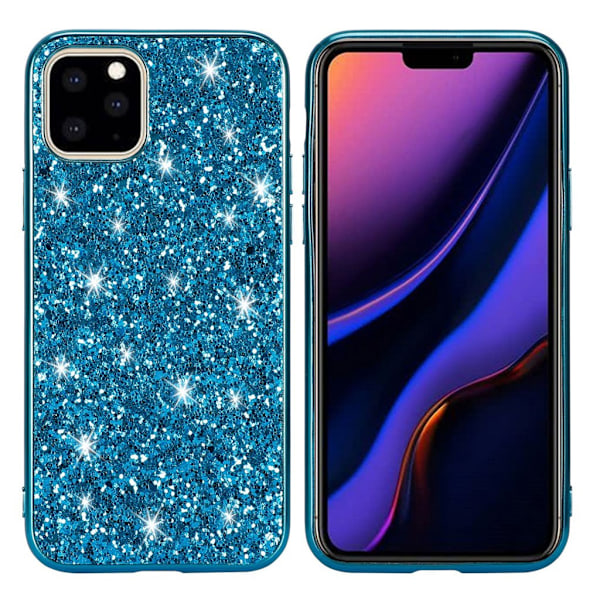 Glitter iPhone 11 skal - Blå Blå