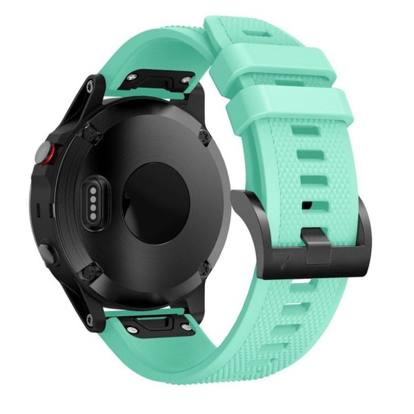 Garmin Fenix 5 kestävä silikoninen ranneke - Syaani Green