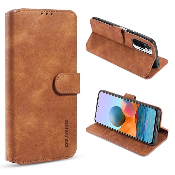 DG.Ming Retro Xiaomi Redmi Note 10 Pro fodral - Brun Brun