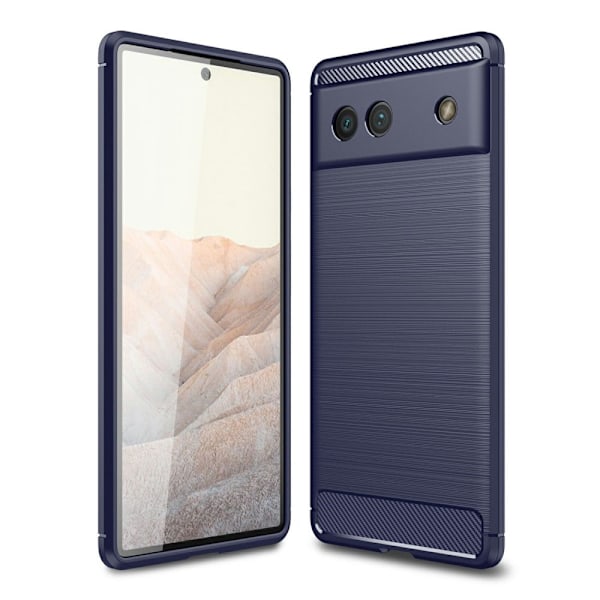 Carbon Flex Suojakotelo Google Pixel 6a - Sininen Blue