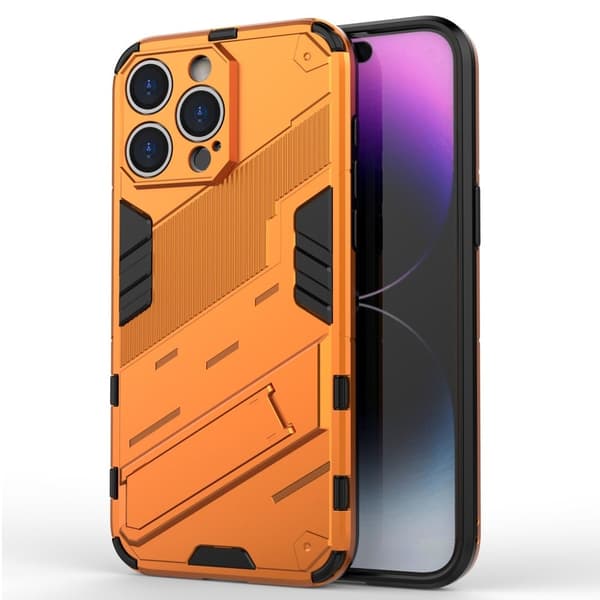 Støtsikkert hybriddeksel med et moderne preg for iPhone 16 Pro - Oransje Orange