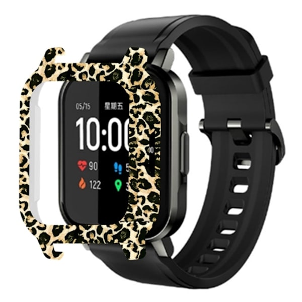 Haylou Solar LS02 Watch Protective Case Pattern Printed Slim-Fit Frame Cover - Leopard Print Multicolor