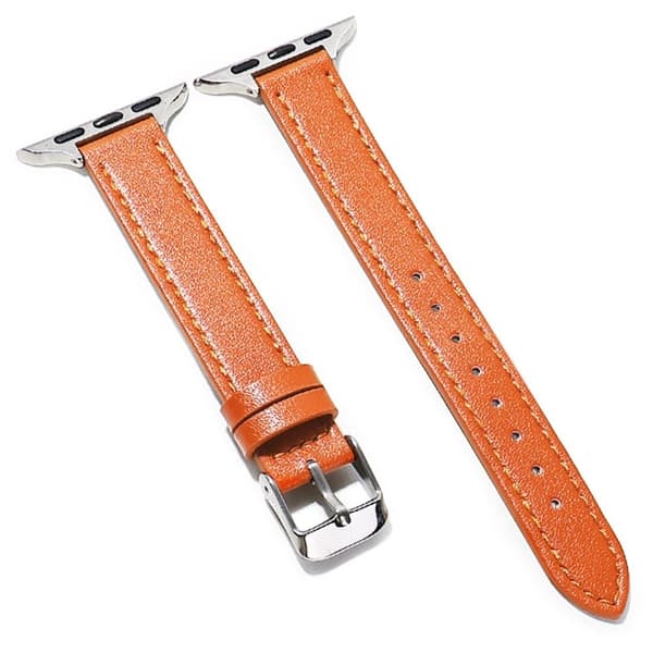 Apple Watch (41mm) urrem i enkelt læder - Orange Orange