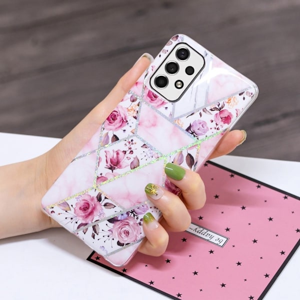 Marble Samsung Galaxy A33 5G Etui - Roses Pink